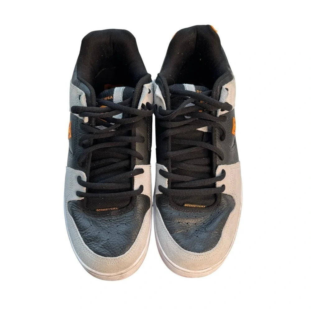 US 14 DC Shoes Men's Black Orange Gray Skate Retro Style Manteca 4 Low
